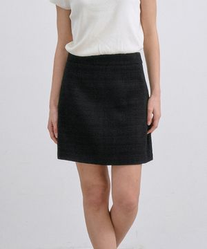 에센셜 트위드 스커트 [블랙]_ZF1SK515