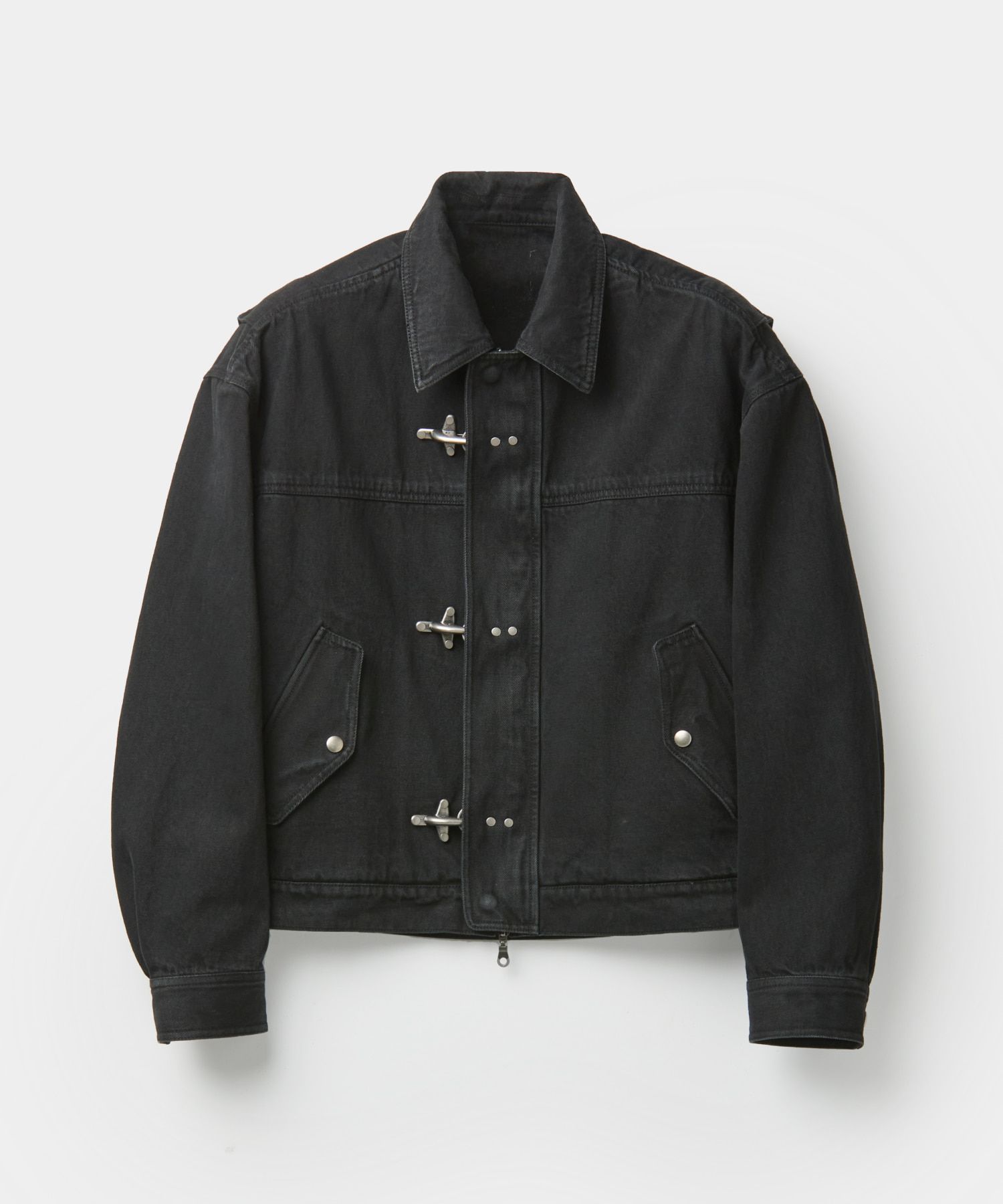 数量限定セール  MUSINSA | Black) (Washed Jacket Bomber Crop Fireman COOR ジャケット・アウター