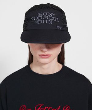 Run For Rest Run Mesh Camp Cap_Black
