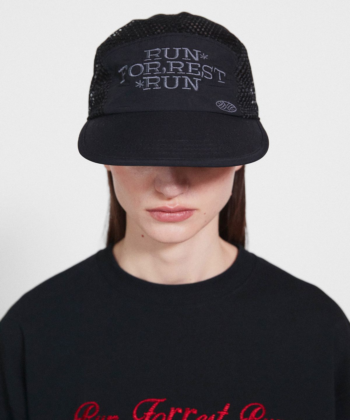 미나수(MENASOO) Run For Rest Run Mesh Camp Cap_Black