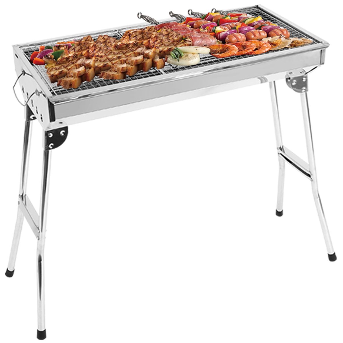 꾸버스(GGUBUS) 스탠다드 바베큐그릴 접이식 휴대용 스텐 BBQ