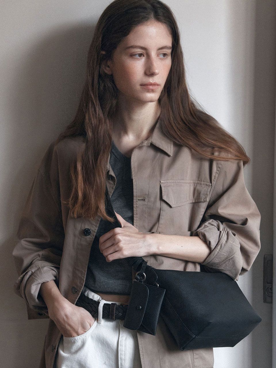 MUSINSA | DEMERIEL Veneta Volume Bag Black