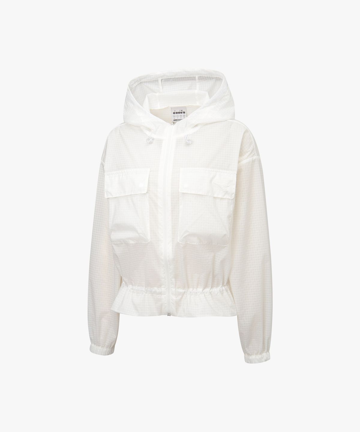 디아도라(diadora) 립스탑 시어 쉘 자켓 우먼 OFF WHITE