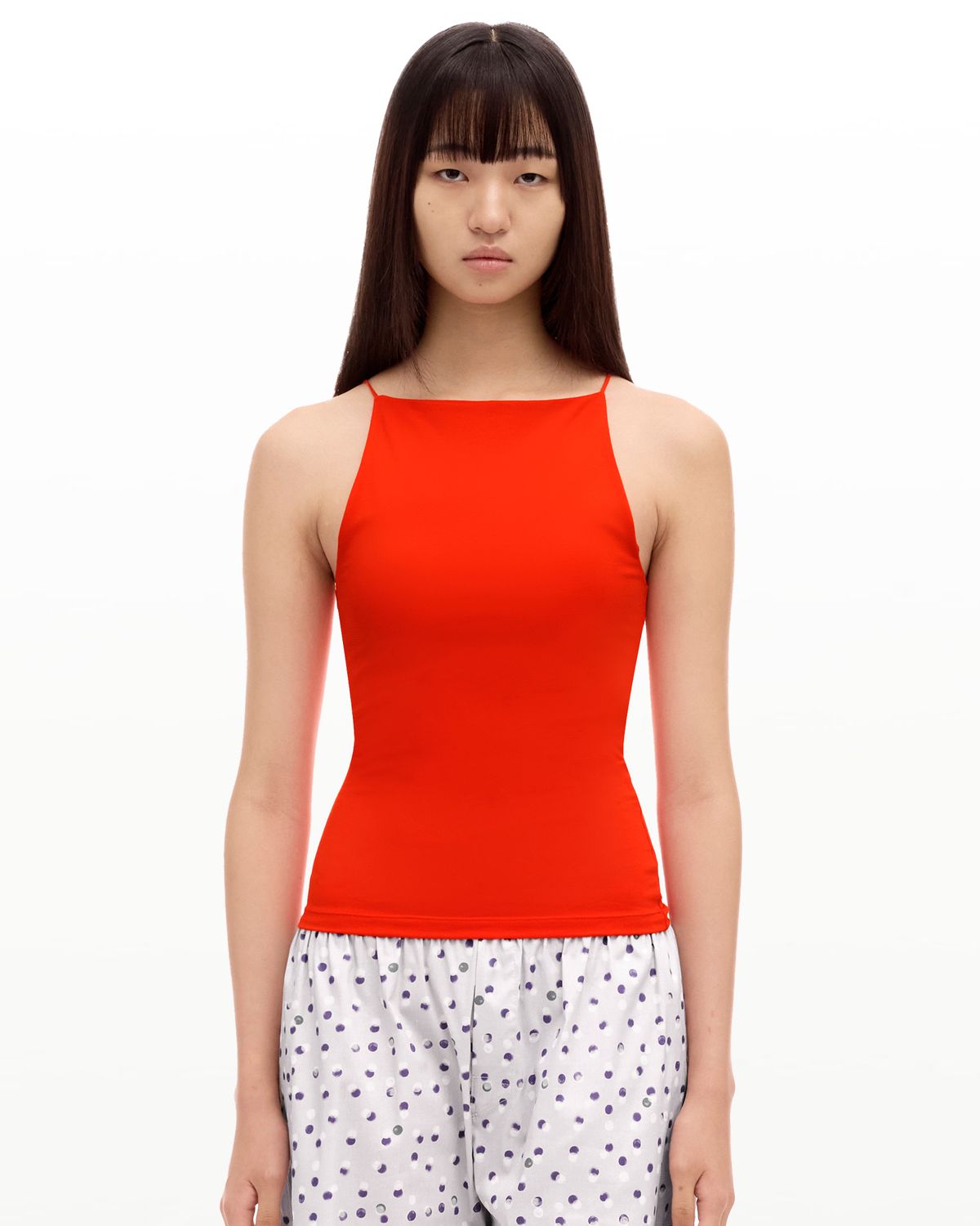 후포(HOOPOE) hoopoe halterneck top_sunset orange