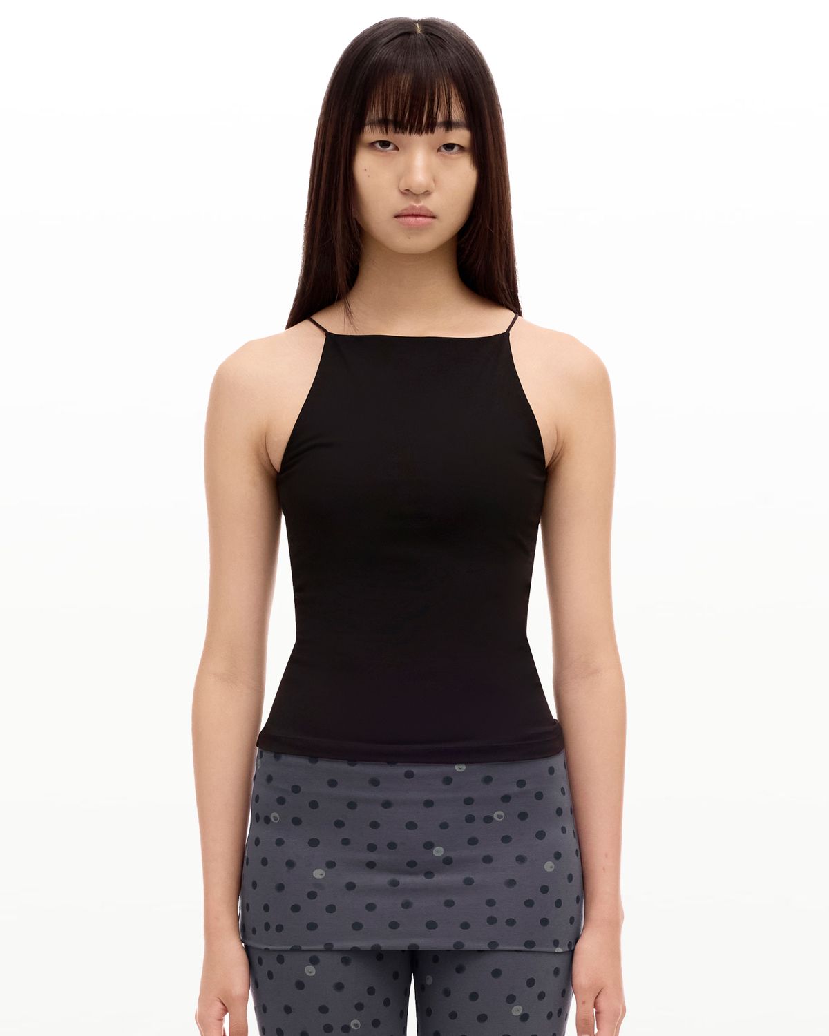 후포(HOOPOE) hoopoe halterneck top_onyx black