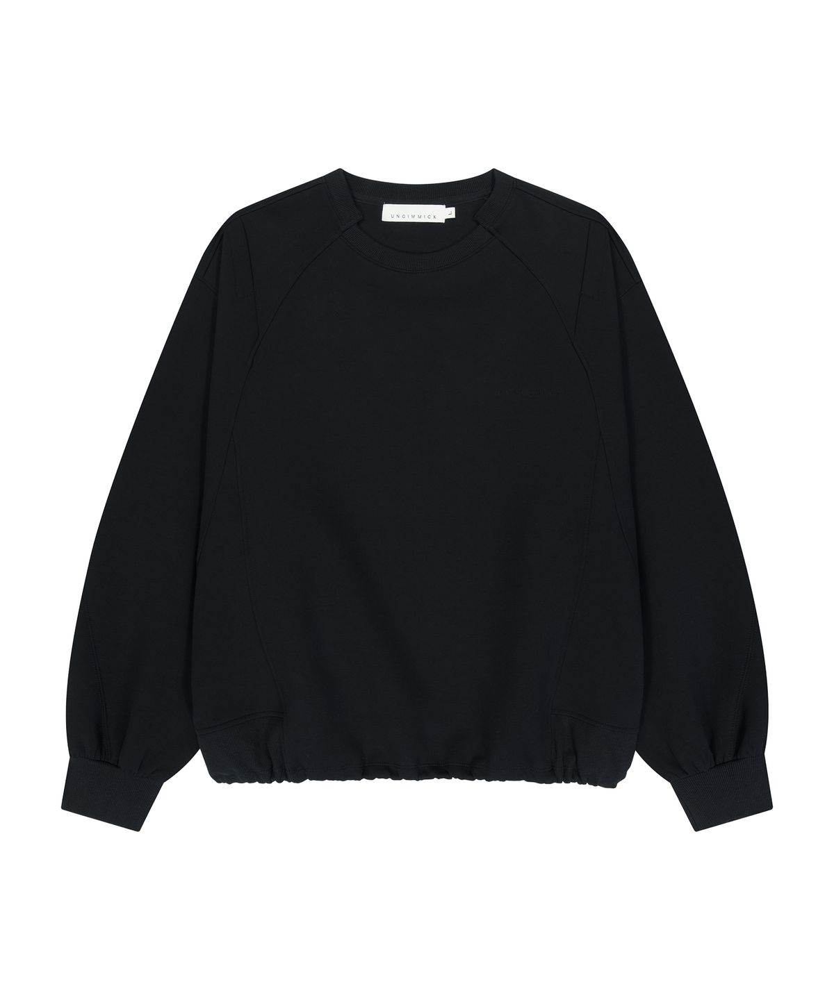 언지미크(UNGIMMICK) SLASH NECK SWEATSHIRT (BLACK)