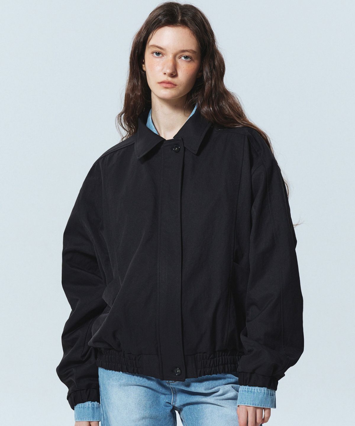 닉앤니콜(NICK&NICOLE) NICOLE OVERSIZED BLOUSON JUMPER_BLACK