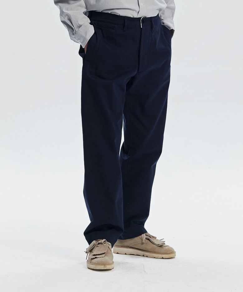 WASHED OFFICER CHINO PANTS _ NAVY