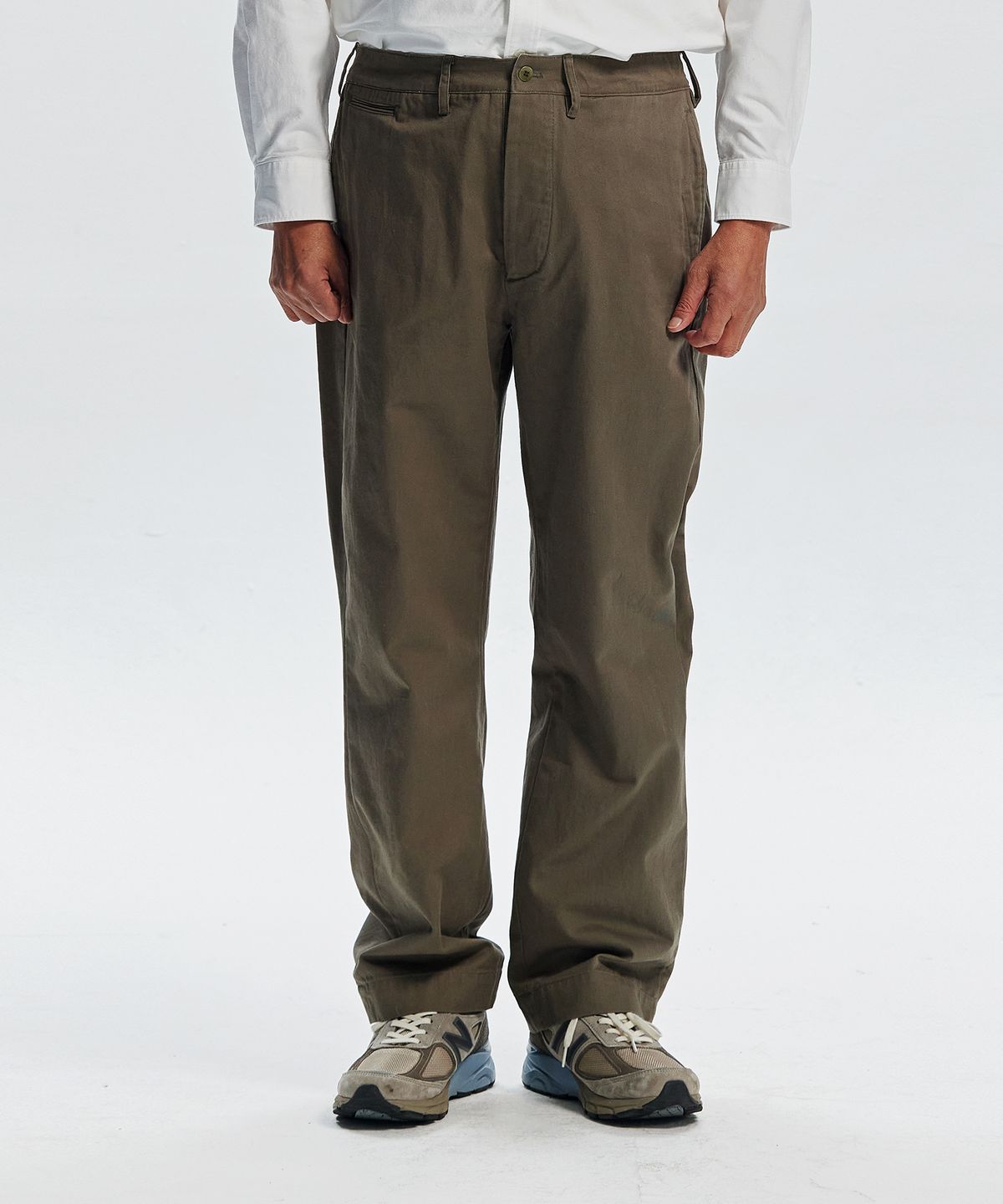 프리즘웍스(FRIZMWORKS) WASHED OFFICER CHINO PANTS _ MUD