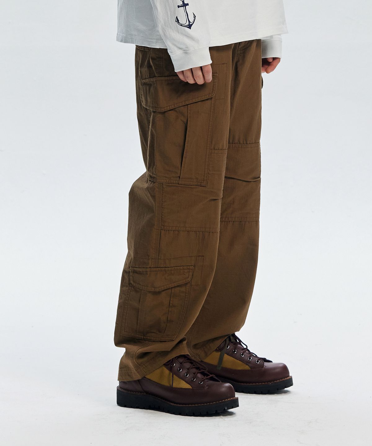 프리즘웍스(FRIZMWORKS) RIPSTOP FIELD CARGO PANTS _ BROWN