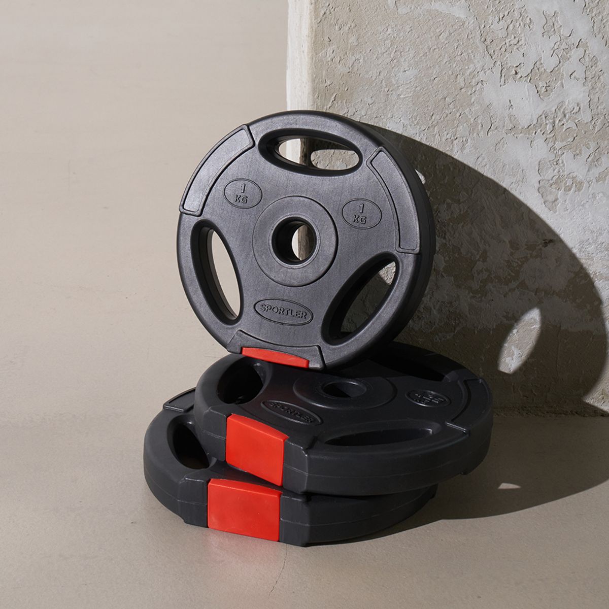 스포틀러(SPORTLER) 경량 블랙원판 세트 1kg~1.5kg