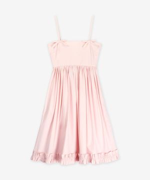 코튼 포플린 스트랩 원피스 - 초크 핑크 / W0325868