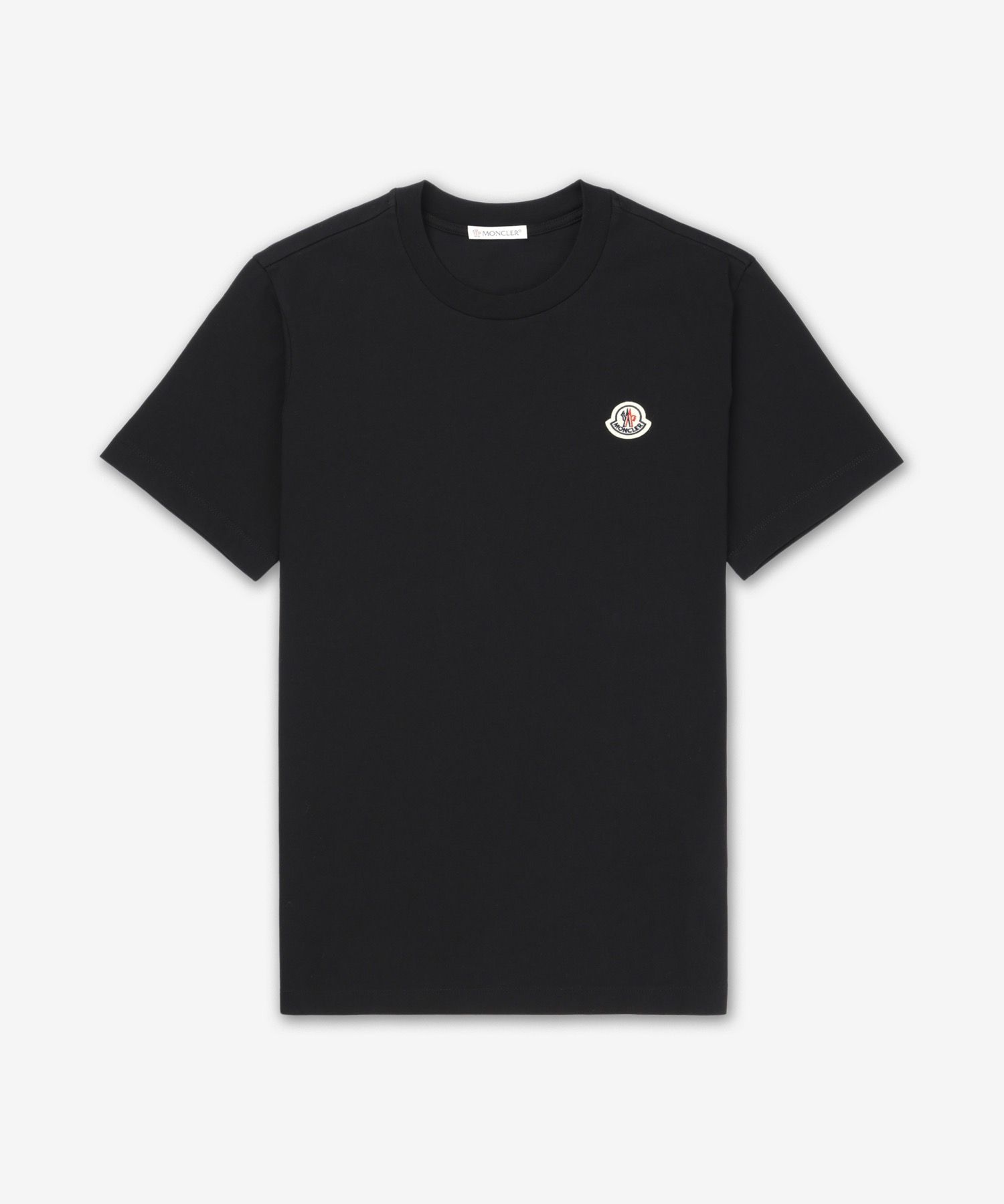 MUSINSA | MONCLER Logo Patch Short Sleeve T-Shirt - Black