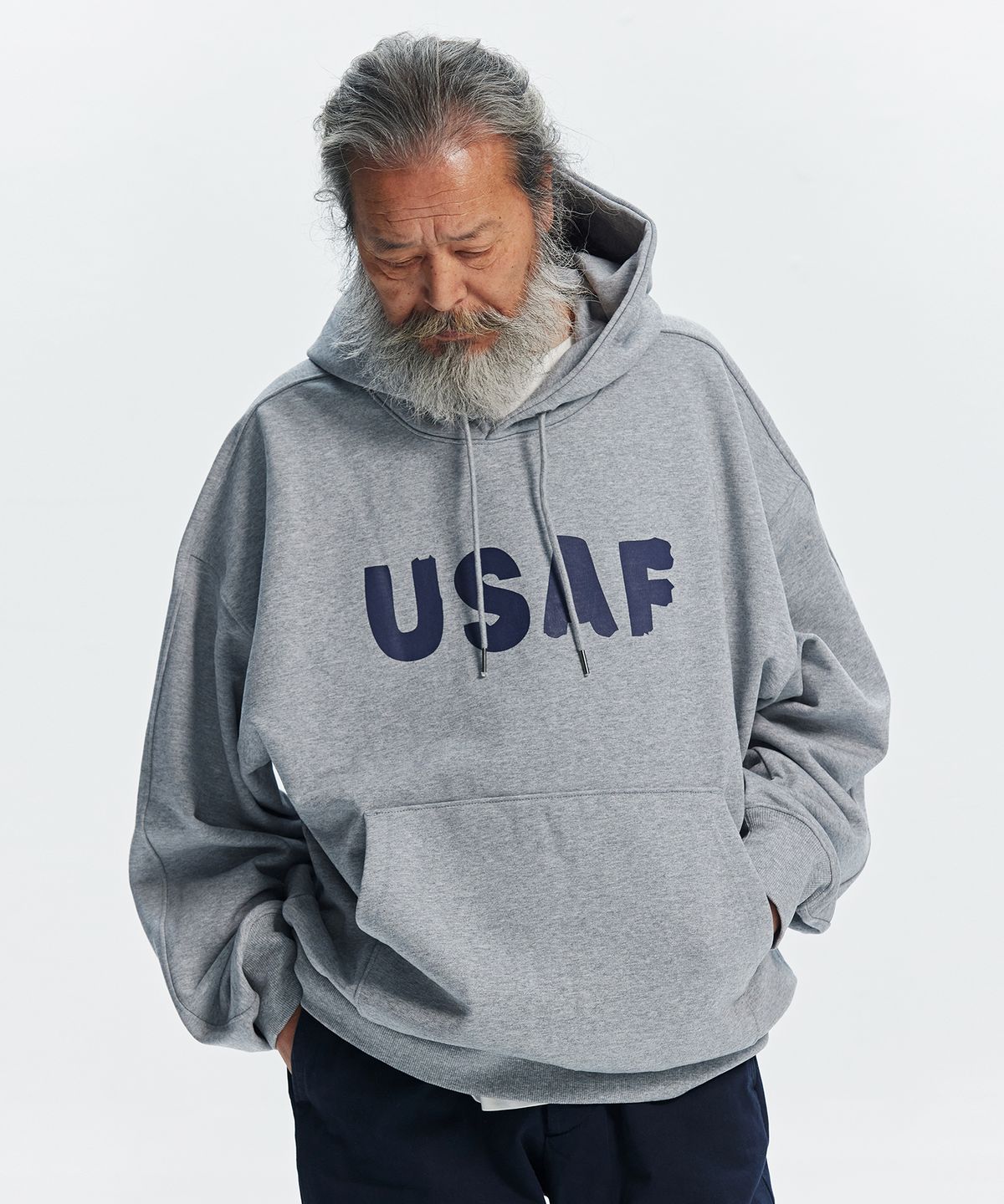 프리즘웍스(FRIZMWORKS) US ARMED FORCES PULLOVER HOODY _ GRAY