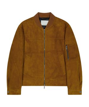 SUEDE MA-1 JACKET (COGNAC / GOATSKIN)