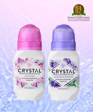 크리스탈 데오드란트 66ml 무향&라벤더 롤온 2종