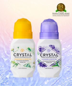 크리스탈 데오드란트 66ml 카모마일&라벤더 롤온 2종