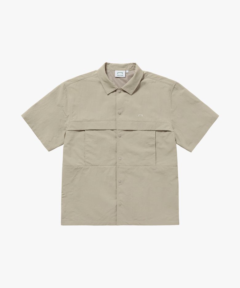 RIPSTOP AIR THROUGH SHIRT-BEIGE
