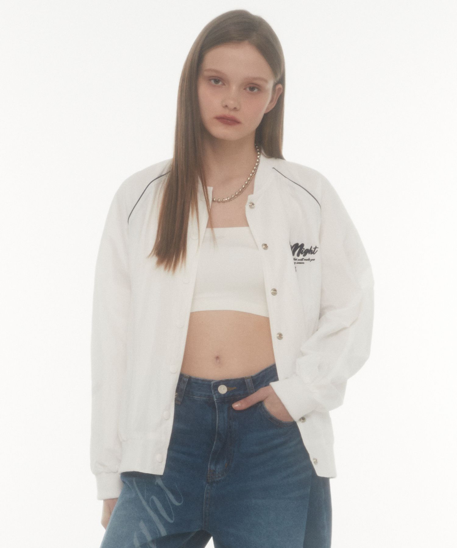 【MIDNIGHT MOVE】 le line jacket / 追跡付 MUSINSA公式 | MIDNIGHT MOVE le line jacket (white)