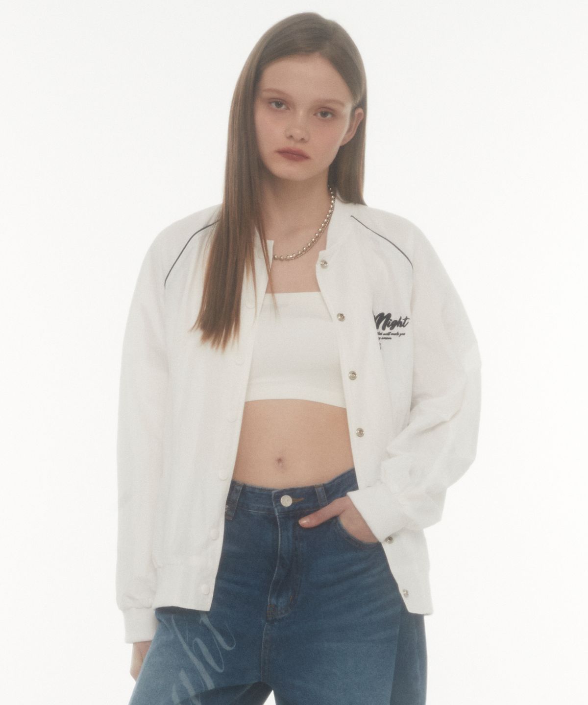 미드나잇 무브(MIDNIGHT MOVE) le line jacket (white)