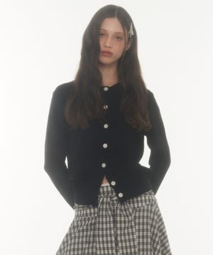 flower cardigan (black)