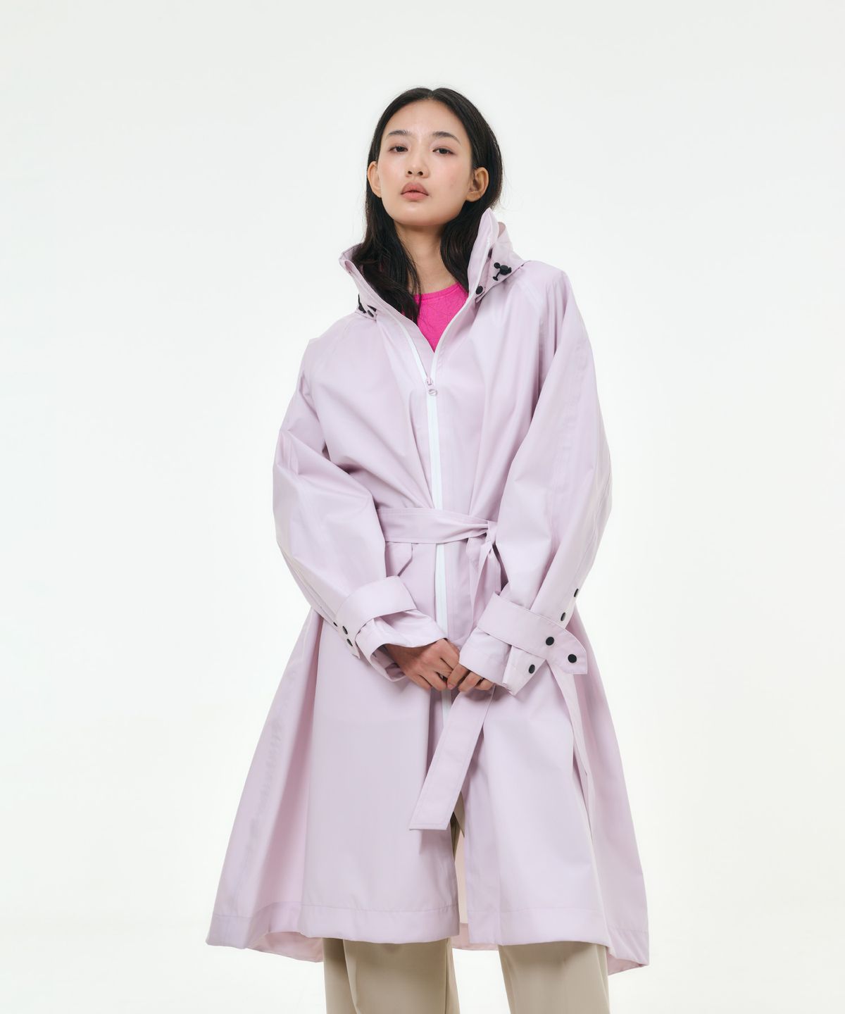 웨더웨더(WHETHER WEATHER) 무량 우먼 레인코트 에센셜컬렉션 라일락