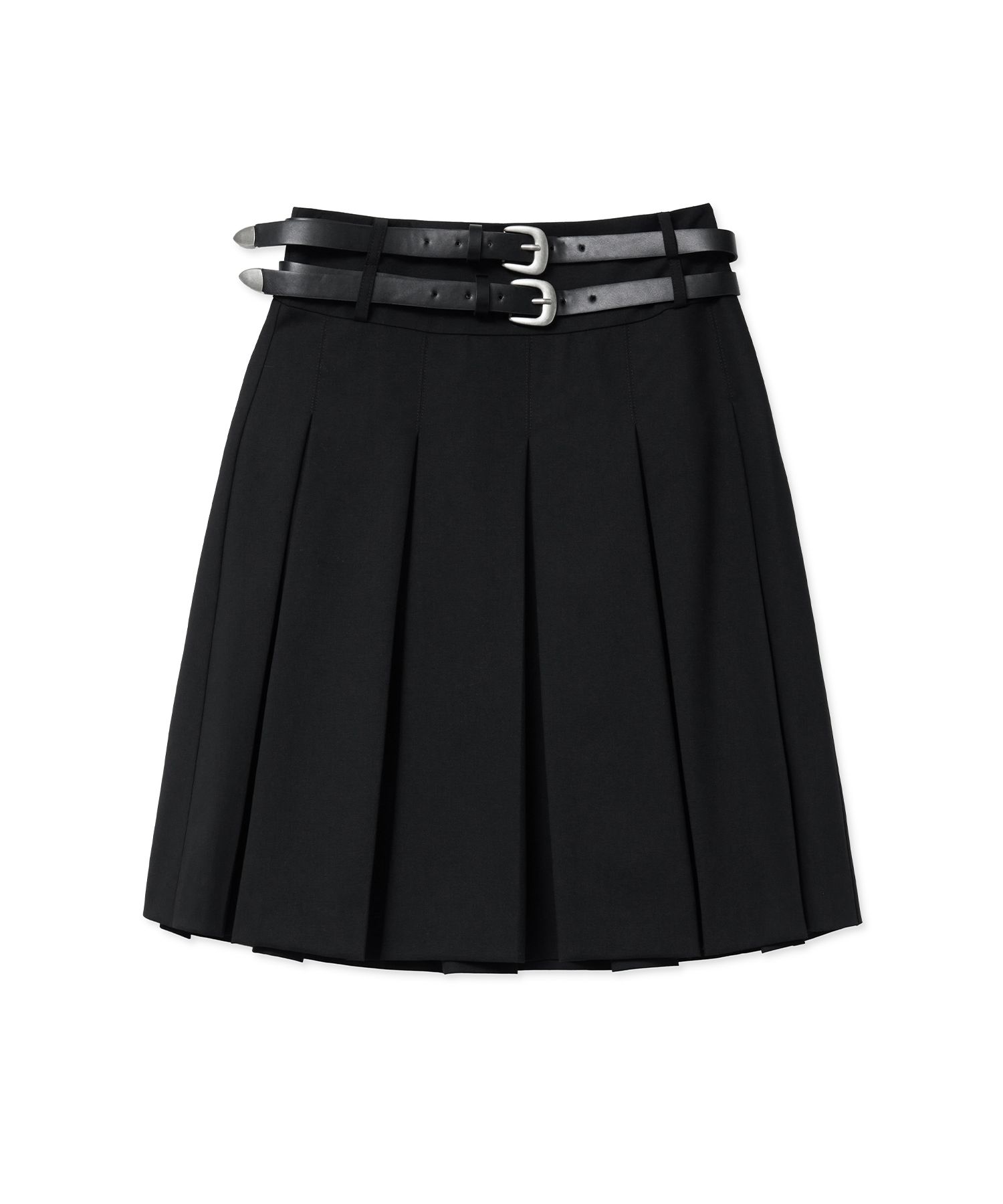 MUSINSA | MIDNIGHT MOVE 2 belt skirt (black)