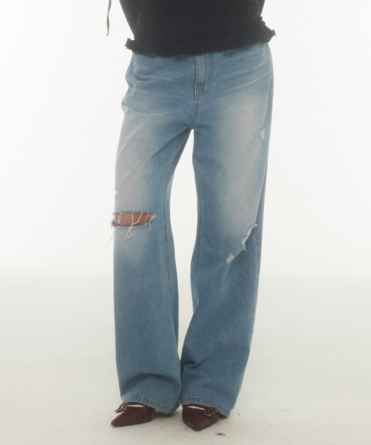 ●MIDNIGHT MOVE● cut sl pants blue 25sp95 MUSINSA | MIDNIGHT MOVE cut sl pants (blue)