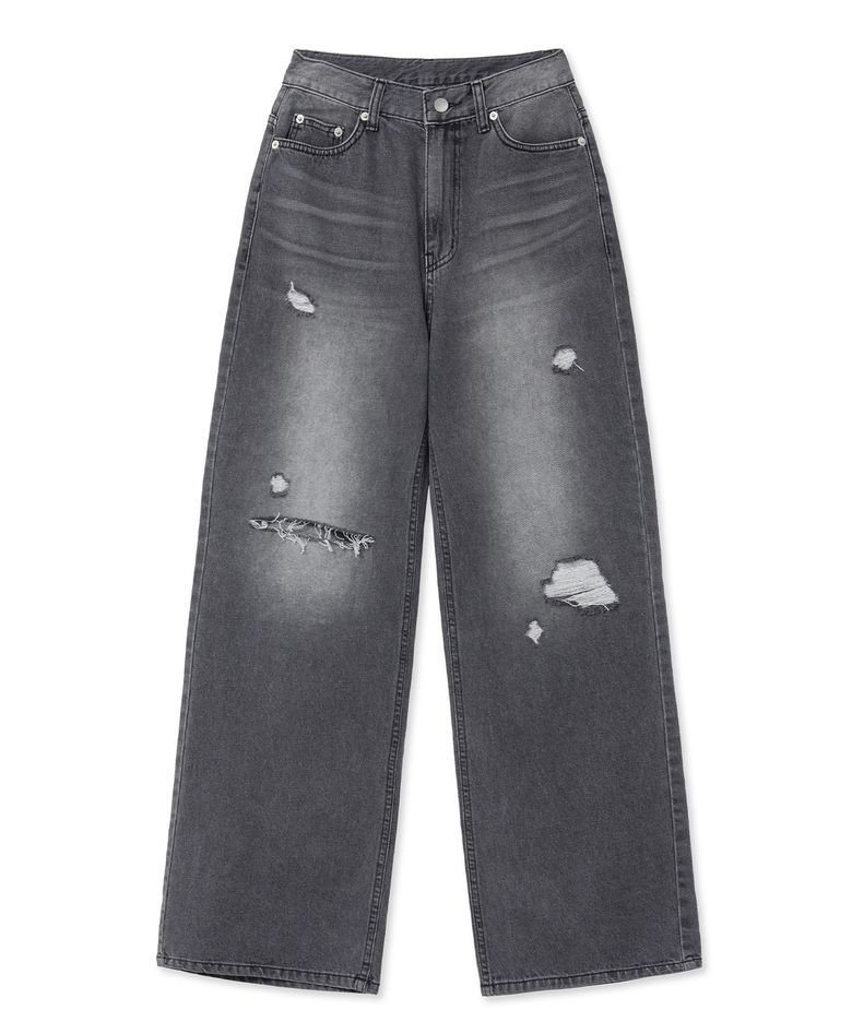cut sl pants (black)