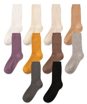 [5팩] 선택형 여성용 클래식 립 크루 삭스 10컬러