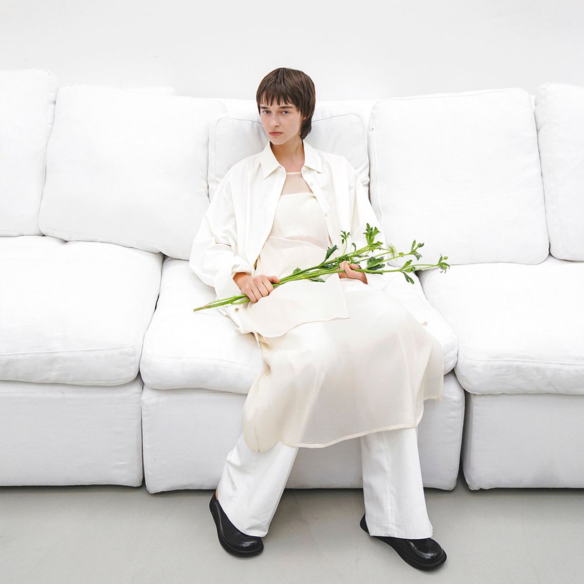 아틀리에 나인(ATELIER NAIN) LINDA SHEER LAYERED DRESS(OP-6249)
