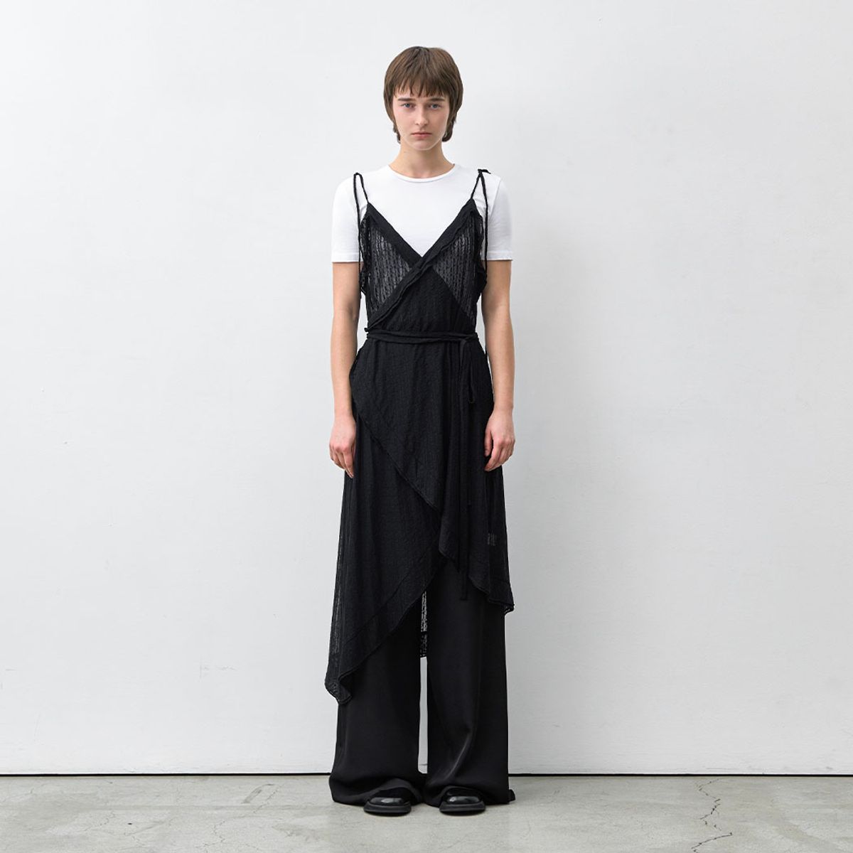 아틀리에 나인(ATELIER NAIN) WRAP LACE LAYERED DRESS(OP-6252)