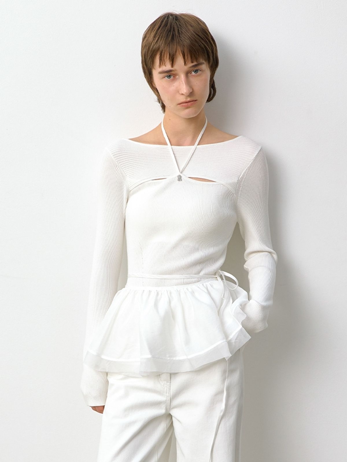 아틀리에 나인(ATELIER NAIN) JOSIET HALTER NECK KNIT(T-7006)