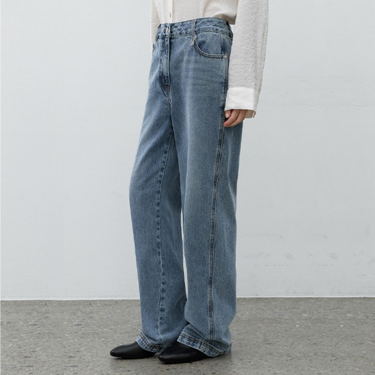 아틀리에 나인(ATELIER NAIN) ESSENTIAL STRAIGHT FIT DENIM PANTS(PT-5634)