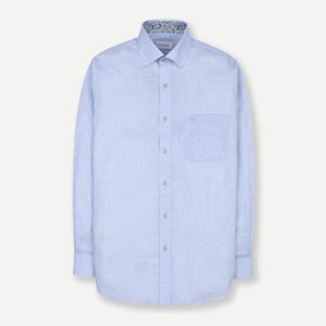 폴리레이온 도비 솔리드 일반핏 셔츠 블루 YJESUR515BL