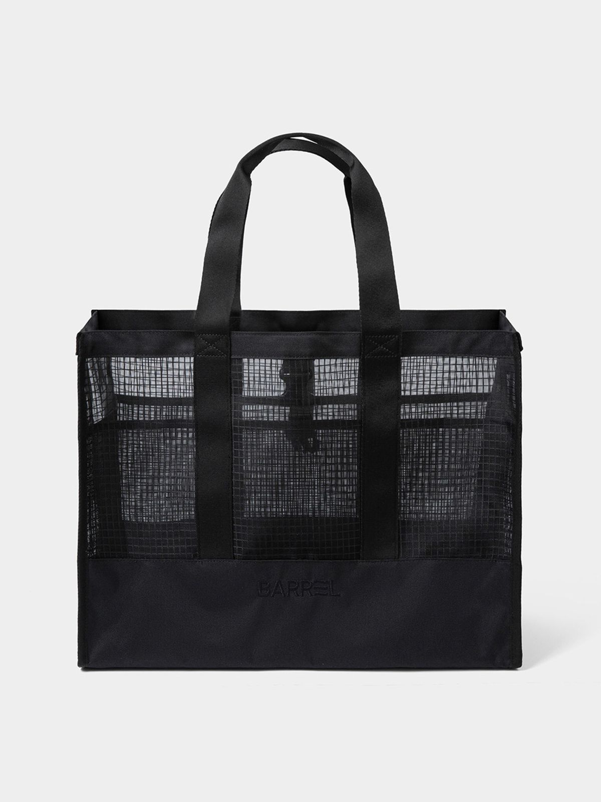배럴(BARREL) 메쉬 스퀘어 토트백 20L 블랙 (B5SUABG003BLK)