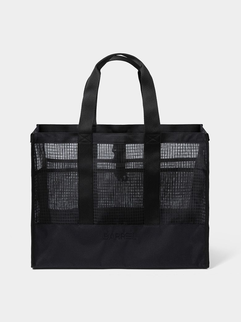 메쉬 스퀘어 토트백 20L 블랙 (B5SUABG003BLK)
