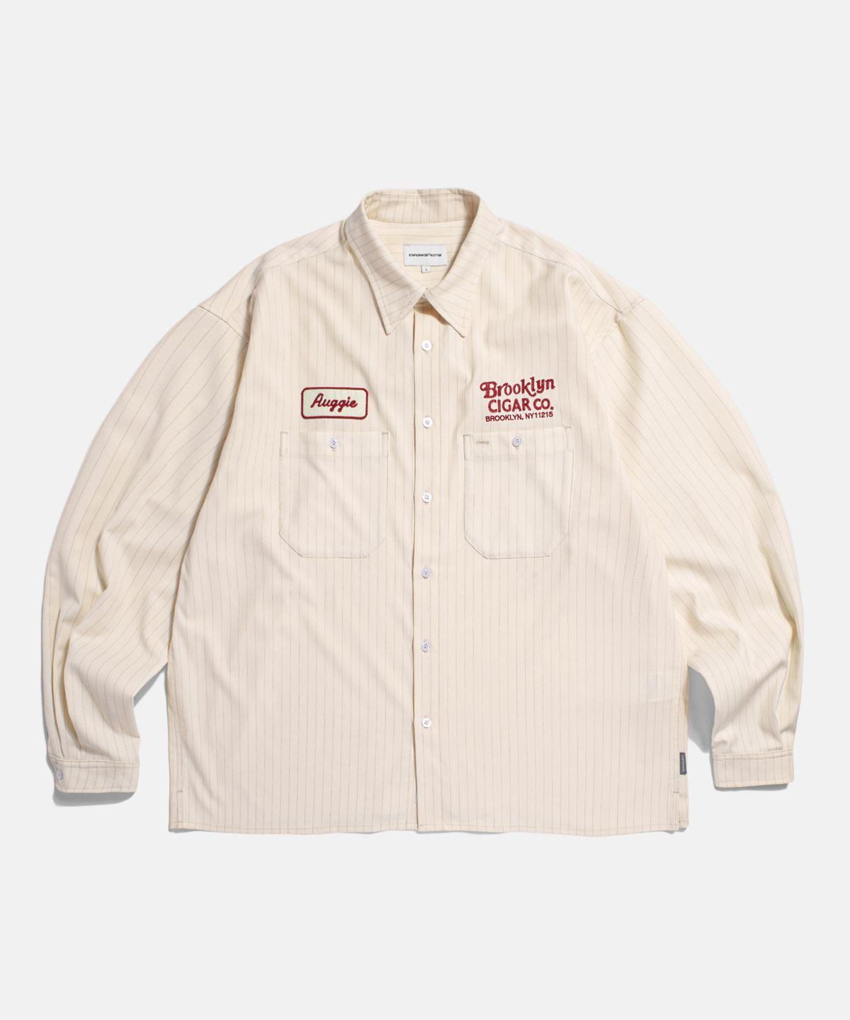 에스피오나지(ESPIONAGE) Striped Work Shirt(Cigar Co.) Cream