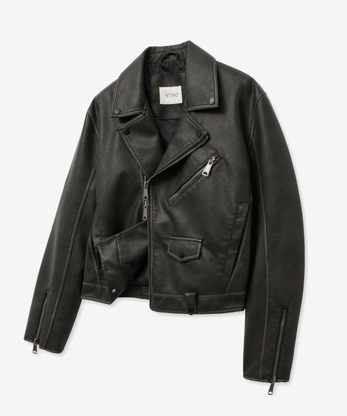 브이투(VTWO) 8241 워시드 레더 라이더 자켓 (BLACK)