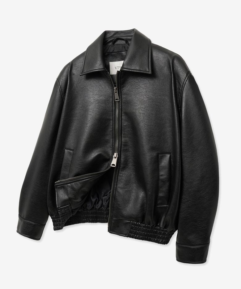 8235 워시드 레더 싱글 자켓 (BLACK)