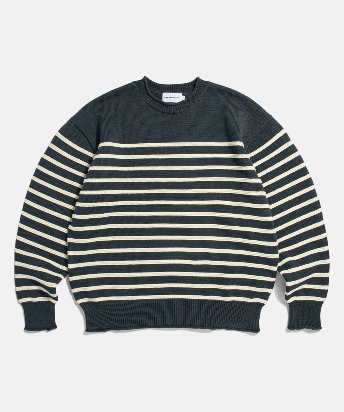 에스피오나지(ESPIONAGE) Mariniere Knit Sweater Ivory Stripe