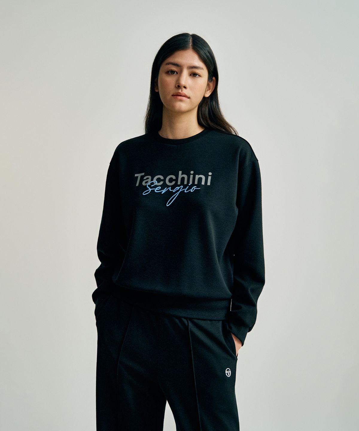 세르지오 타키니(SERGIO TACCHINI) W 모달라이크 맨투맨 (Black)