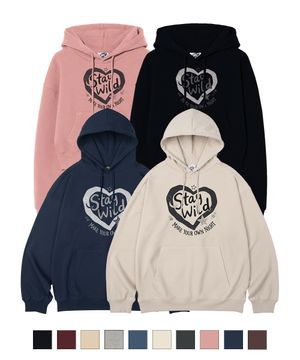 (기모추가) 스테이 하트 여성 후드티셔츠_크롭/기본