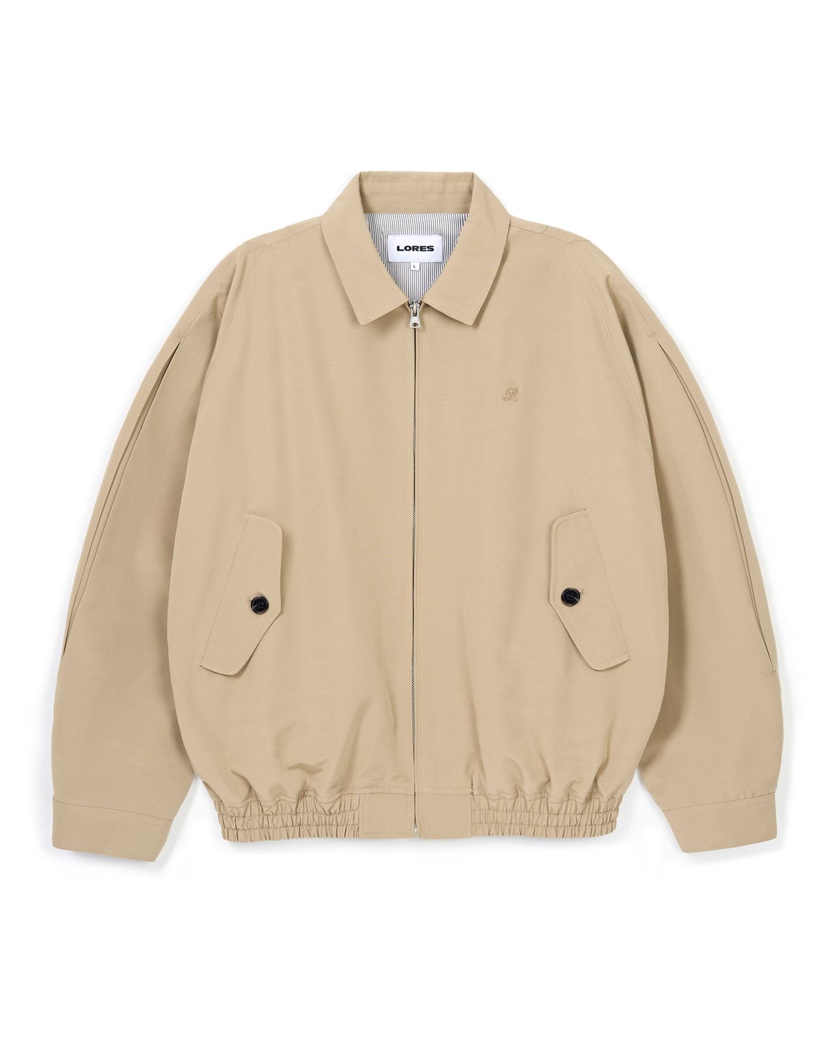 로어즈(LORES) Pleated Blouson Jacket - Beige