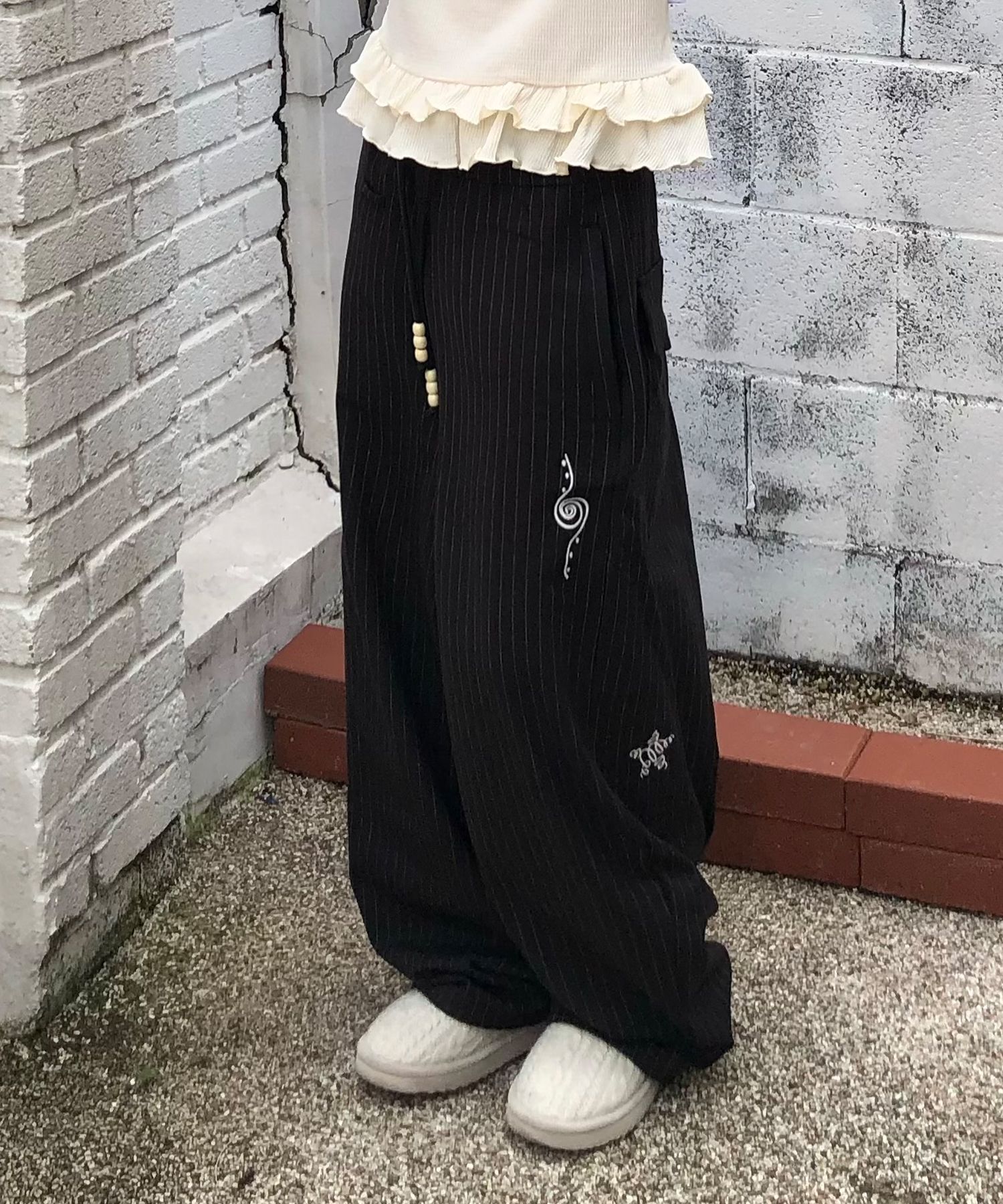 MUSINSA PARTIMENTO WOMEN ブラックデニムパンツ PARTIMENTO WOMEN (パルティメントウィメン) - デニムパンツ