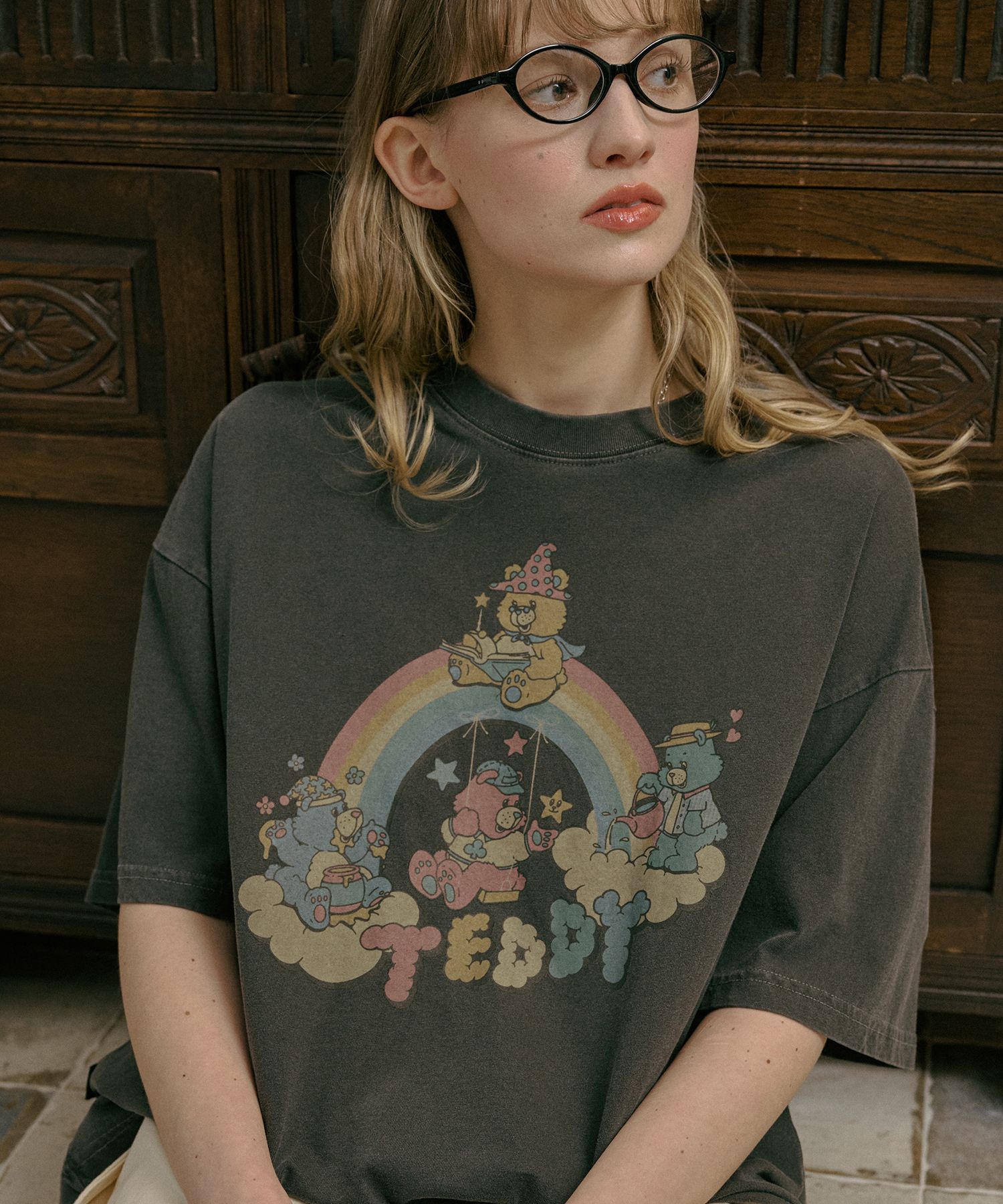 [CPGN STUDIO]★25SS★韓国人気★RAIN TEDDY SHORT SLEEVE TEE MUSINSA公式 | CPGN STUDIO RAIN TEDDY Pigment Short Sleeve T