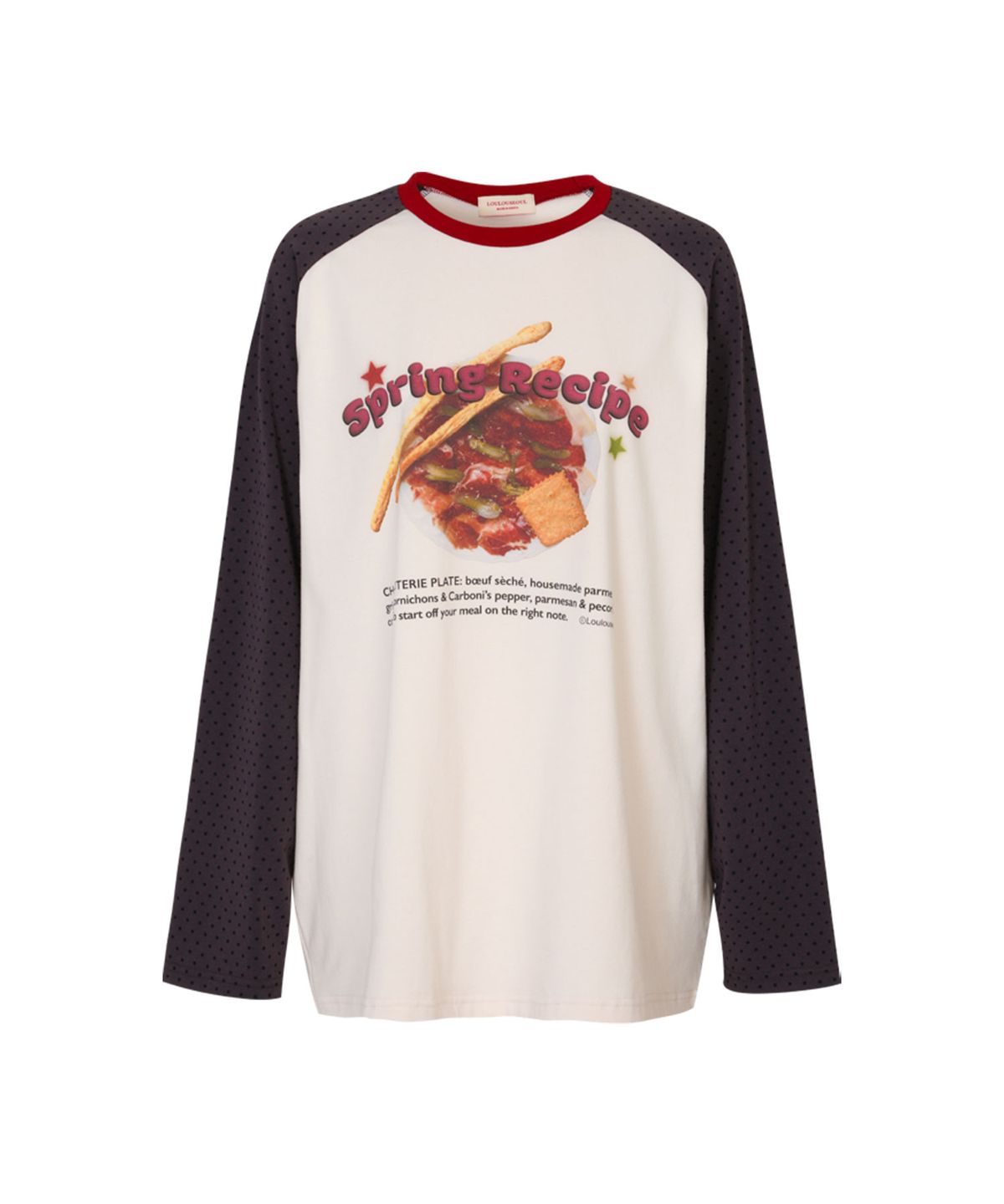 루루서울(LOULOUSEOUL) Spring Recipe T-Shirt (Plate ver.- Cream Brown)