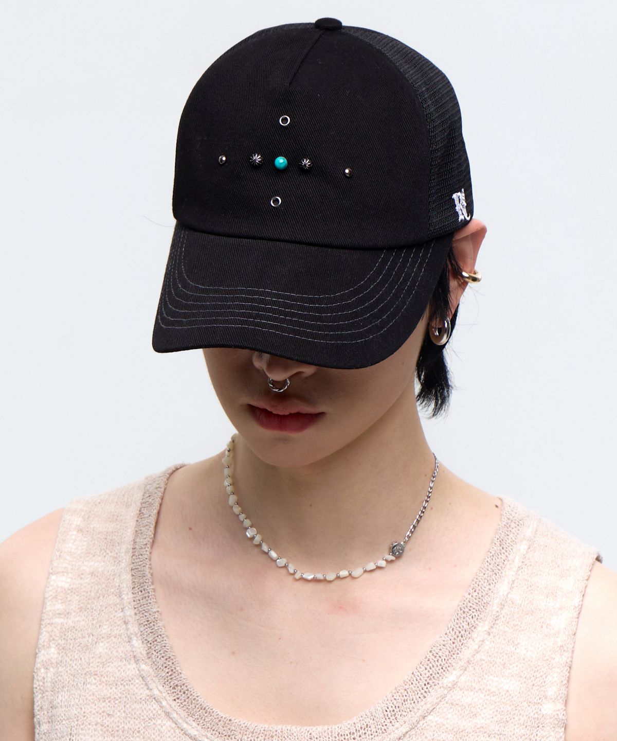 알에스에스씨(RSSC) WESTERN RIVET MESH CAP - BLACK