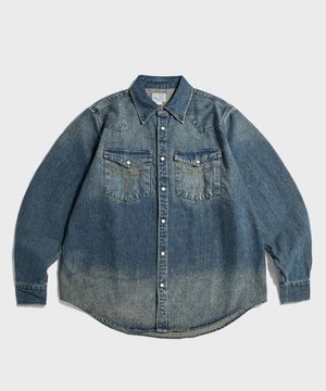 1950s Slub Denim Western Shirt