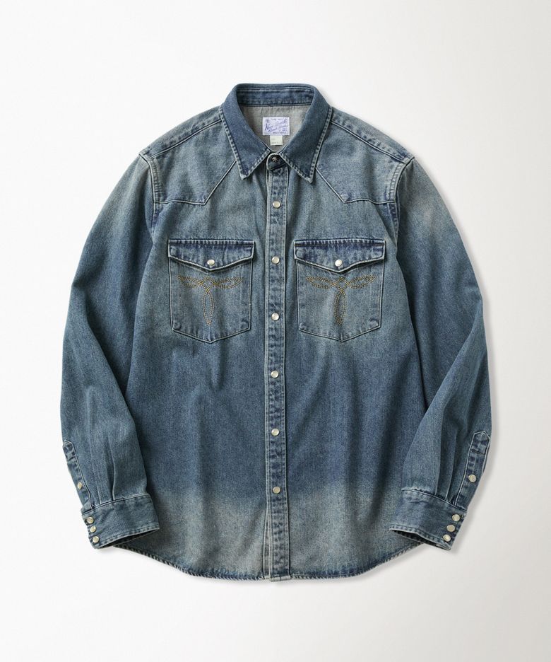 1950s Slub Denim Western Shirt